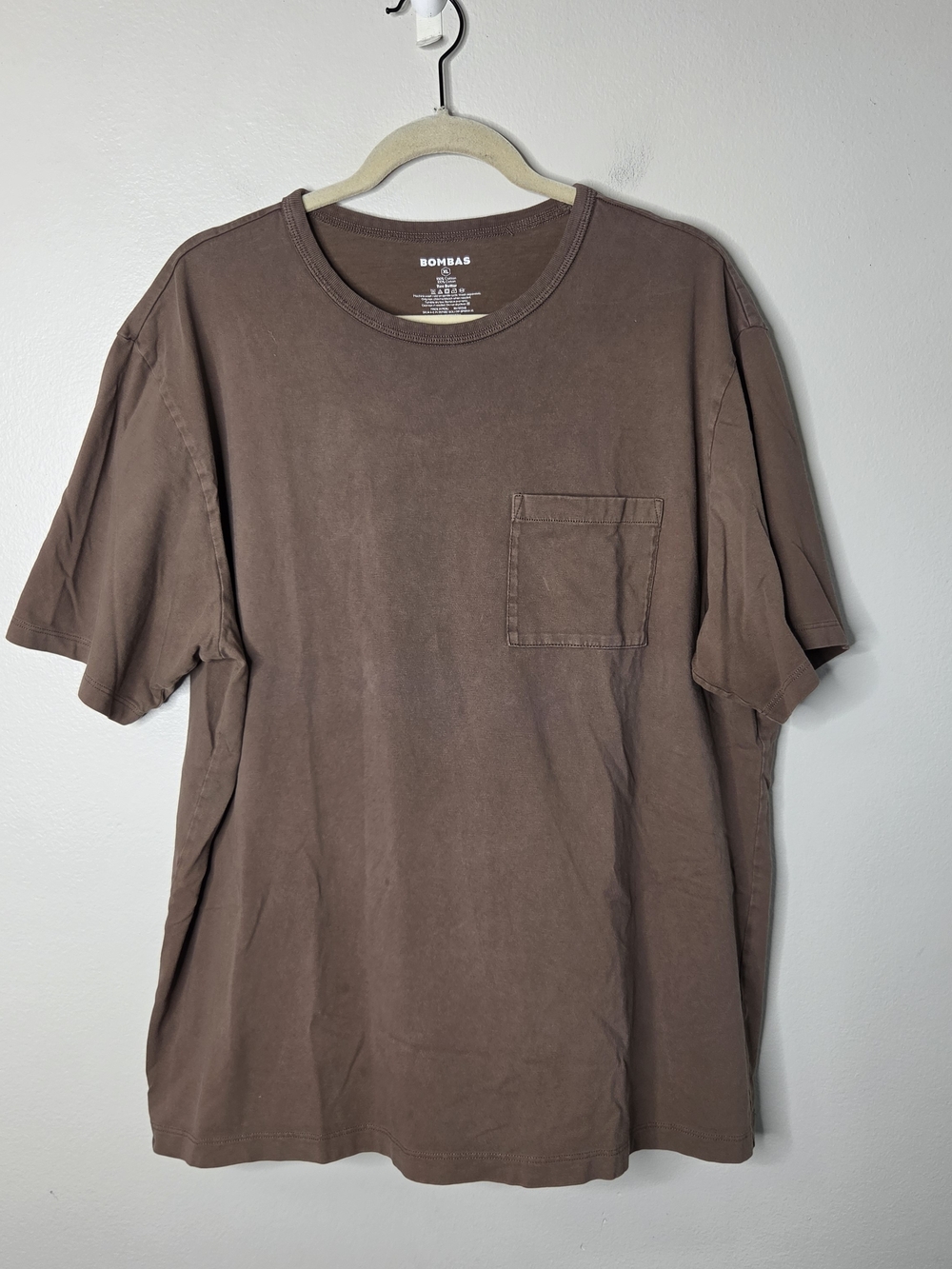 Bombas Men's Pocket Thicker Tee in Brown
